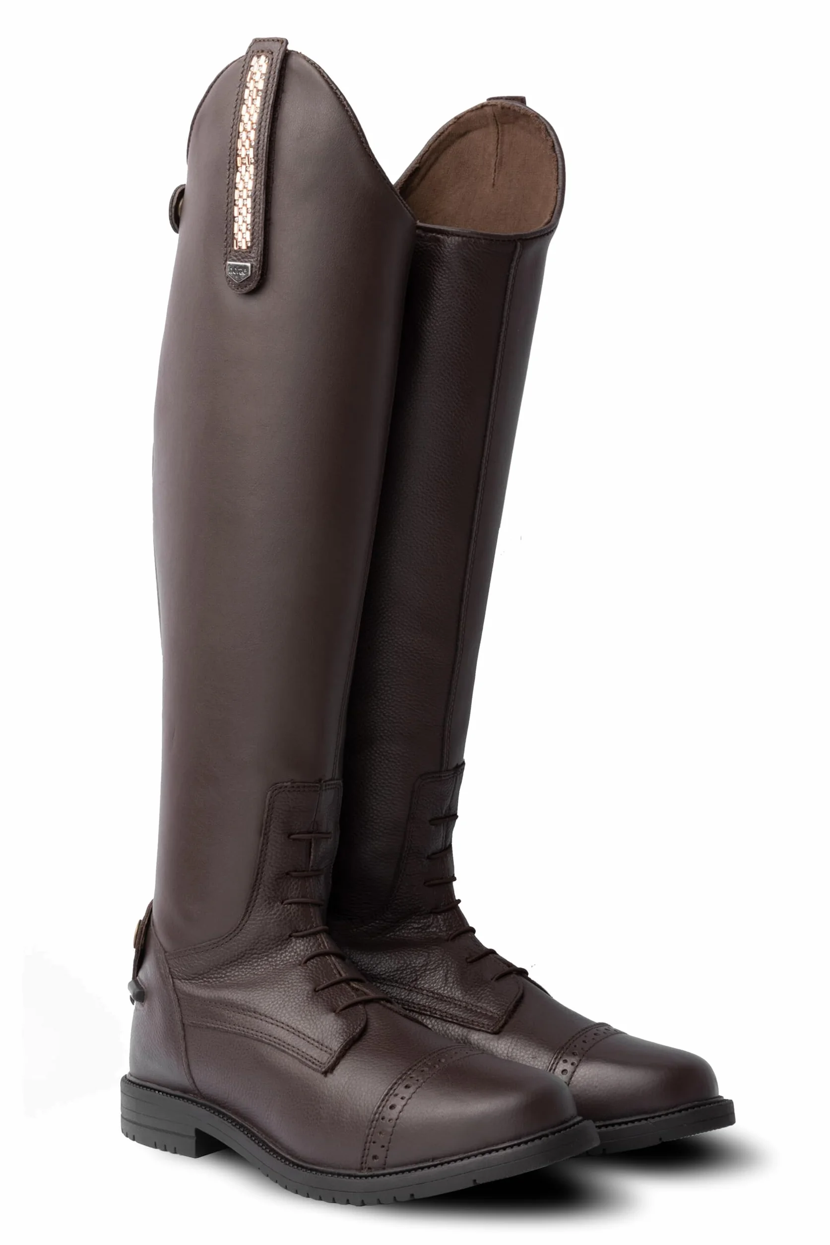 HORZE Botas Altas para Mujer Verona, Marrón oscuro, 40