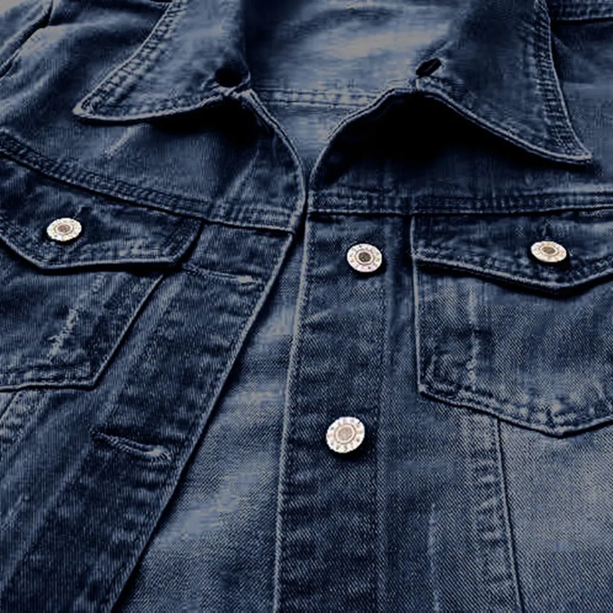 Chaqueta vaquera corta de manga para mujer, informal, a la moda, con botones, bolsillos, ideal para primavera y verano, varios lavados, estilo casual_2