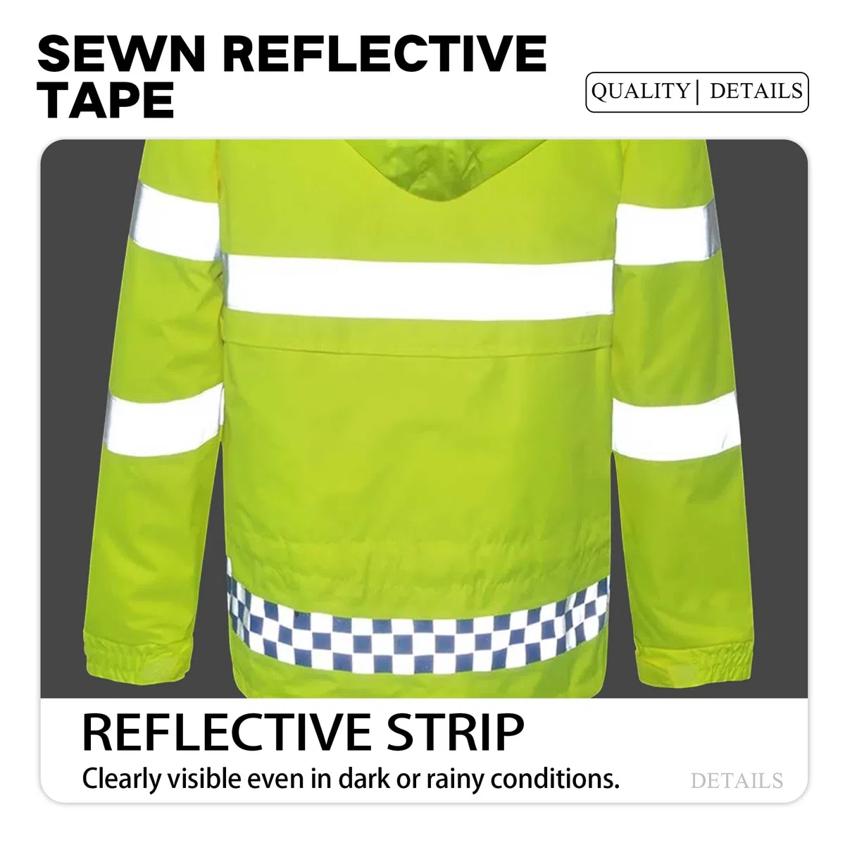 Chaqueta impermeable de alta visibilidad para hombre, 10000 mm, impermeable, transpirable, con logotipo personalizado para construcción y emergencia