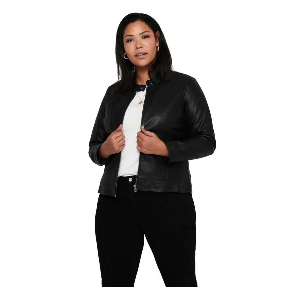 ONLY Carmakoma Carrobber Faux Leather Jacket Noos Chaqueta de cuero Mujer (Pack de 1)