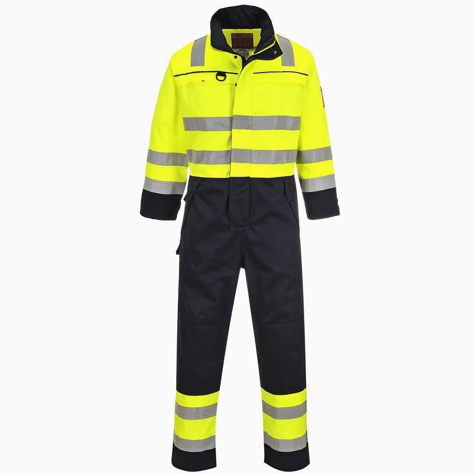 Portwest Mono Multi-Norm De Alta Visibilidad, Tamaño: L, Color: Amarillo/Marino, FR60YNRL
