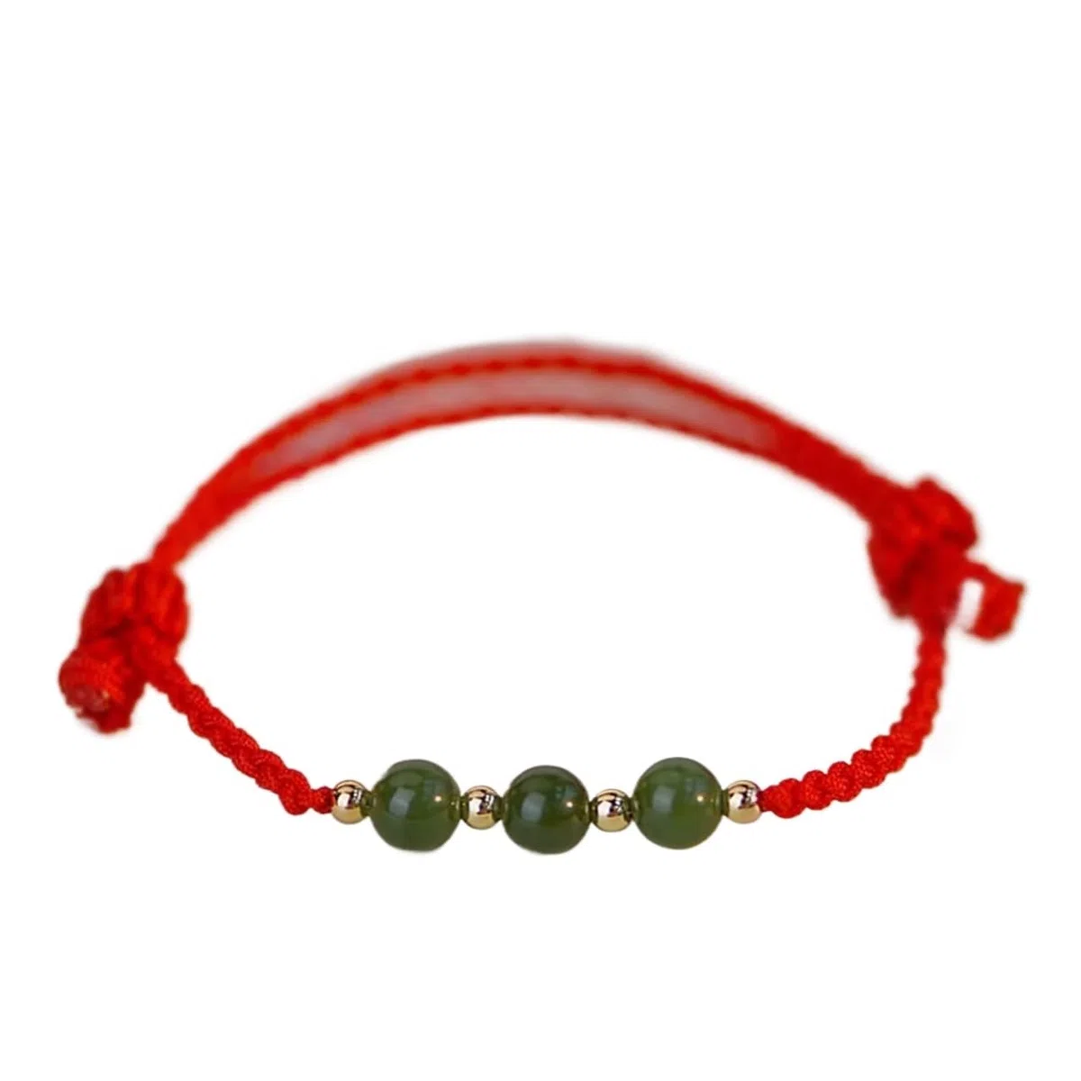 Pulsera de cuentas, pulsera de cristal, pulsera de hilo rojo, pulsera de jade hetiano natural, pulsera de riqueza for mujeres, pulsera de jade verde, pulsera roja ajustable, pulsera de jade amuleto fo