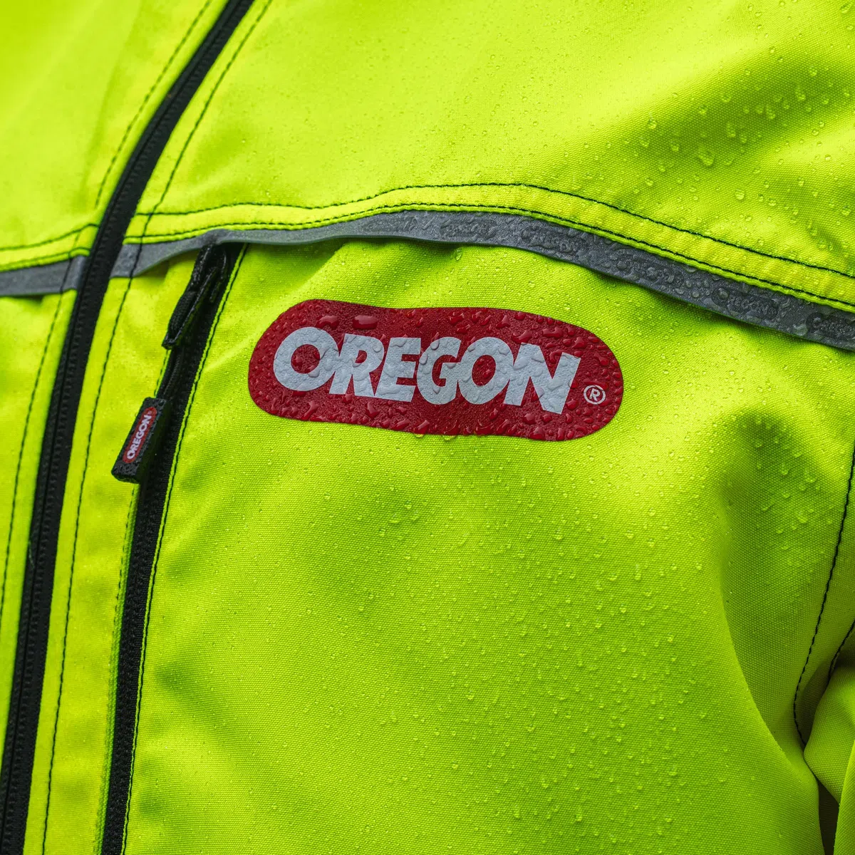 Oregon - Chaqueta Protect Pro Alta Visibilidad, Chaqueta EPI Profesional Resistente al Agua, Reflectante, con Tejido Elástico y Ventilación para Trabajos Forestales, Talla 3XL