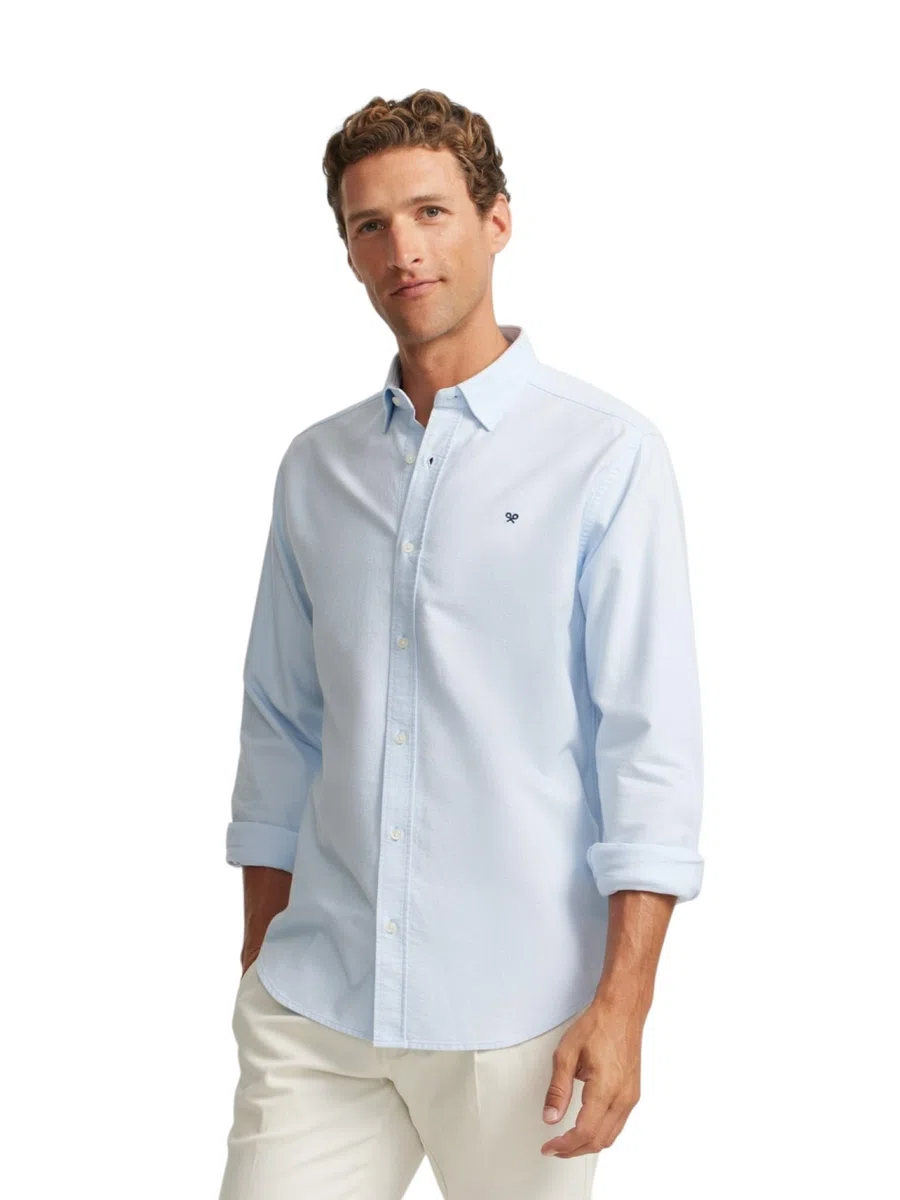 SILBON Camisa Sport Oxford Cutaway para Hombre