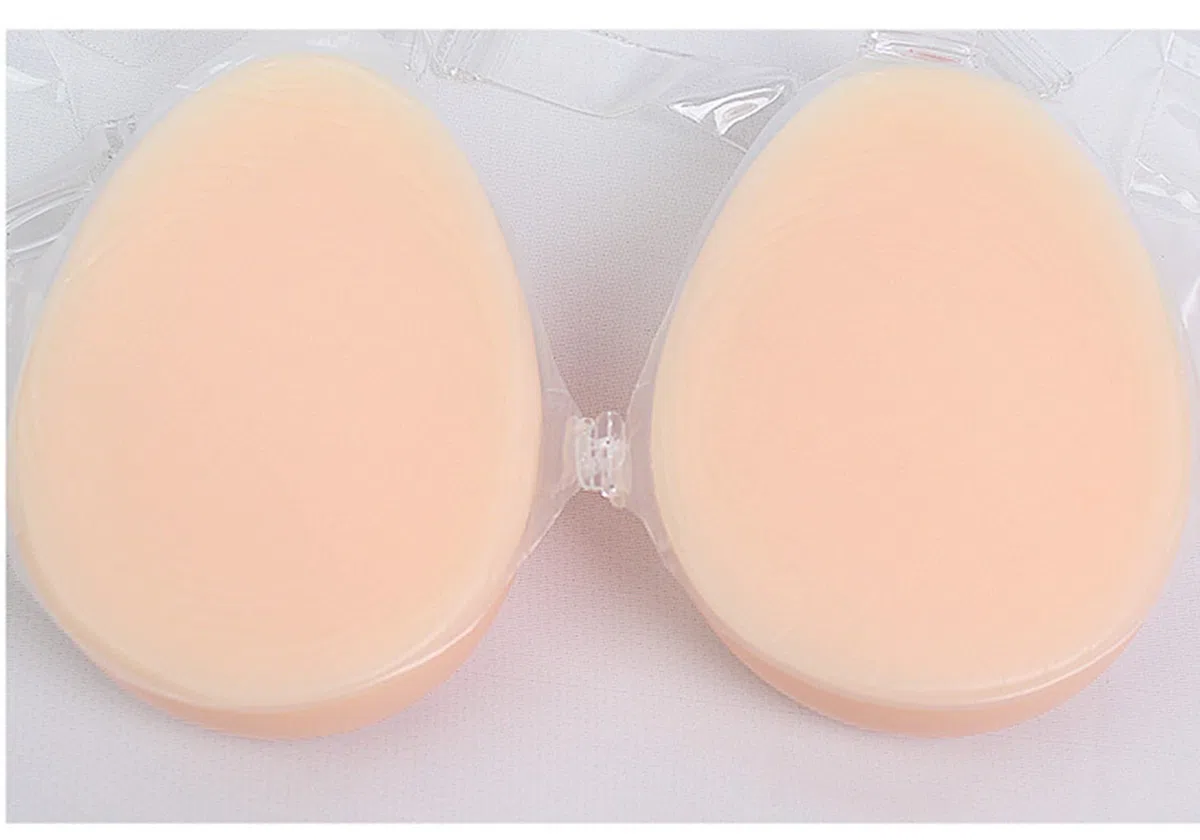 Prótesis Mamarias De Silicona Con Forma Gota, Almohadillas For Sujetador, Realce Tirantes Una Pieza For Travestis Y Personas Transgénero