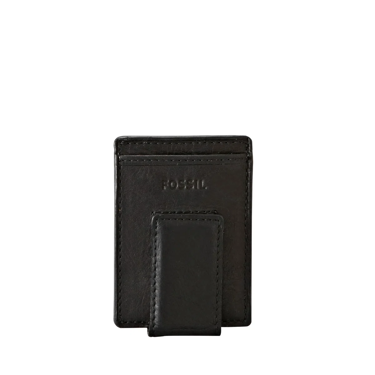 Fossil Ingram - Tarjetero de piel magnético para hombre - Negro - talla única