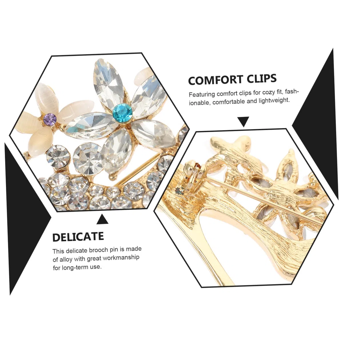 Broches Elegantes, alfileres de Pecho, broches de tacón Alto de aleación para Mujer, Decorativos