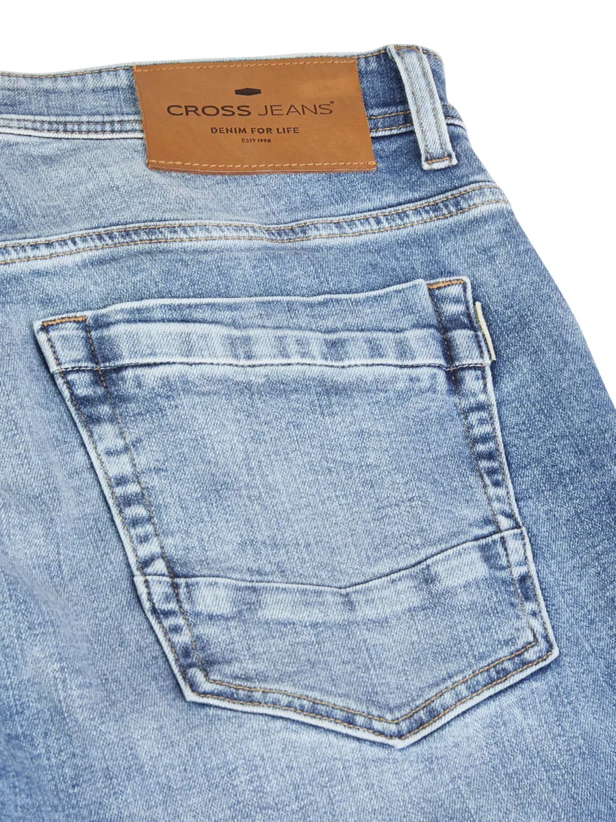 Cross Pantalones vaqueros para hombre, elásticos, cómodos/relajados, pantalones vaqueros Antonio, color azul y negro, 30, 31, 32, 33, 34, 36, 38, 40