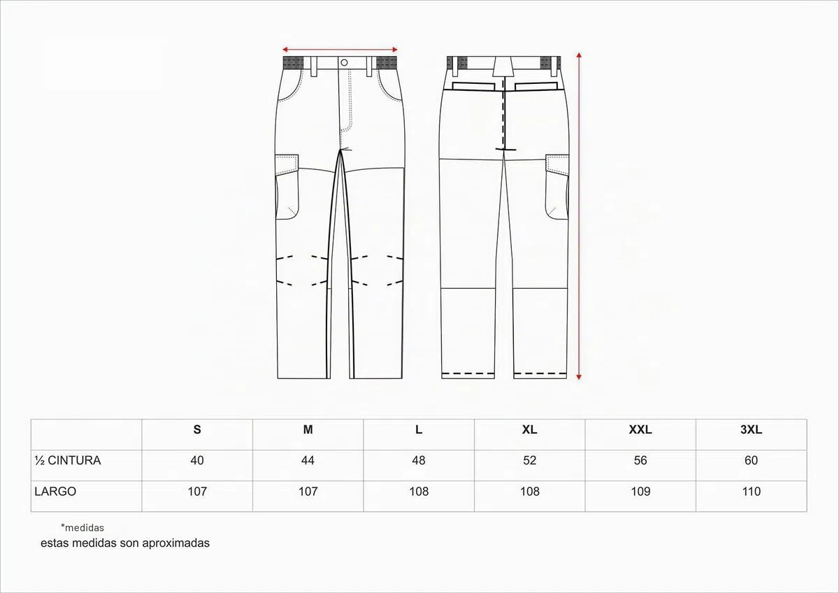 WORKTEAM Pantalón de Caza Impermeable Oxford con Refuerzo Ripstop Antiespinos, Multibolsillos, Forro Interior y Cintura Elástica, Resistente para Monte y Outdoor, Hombre