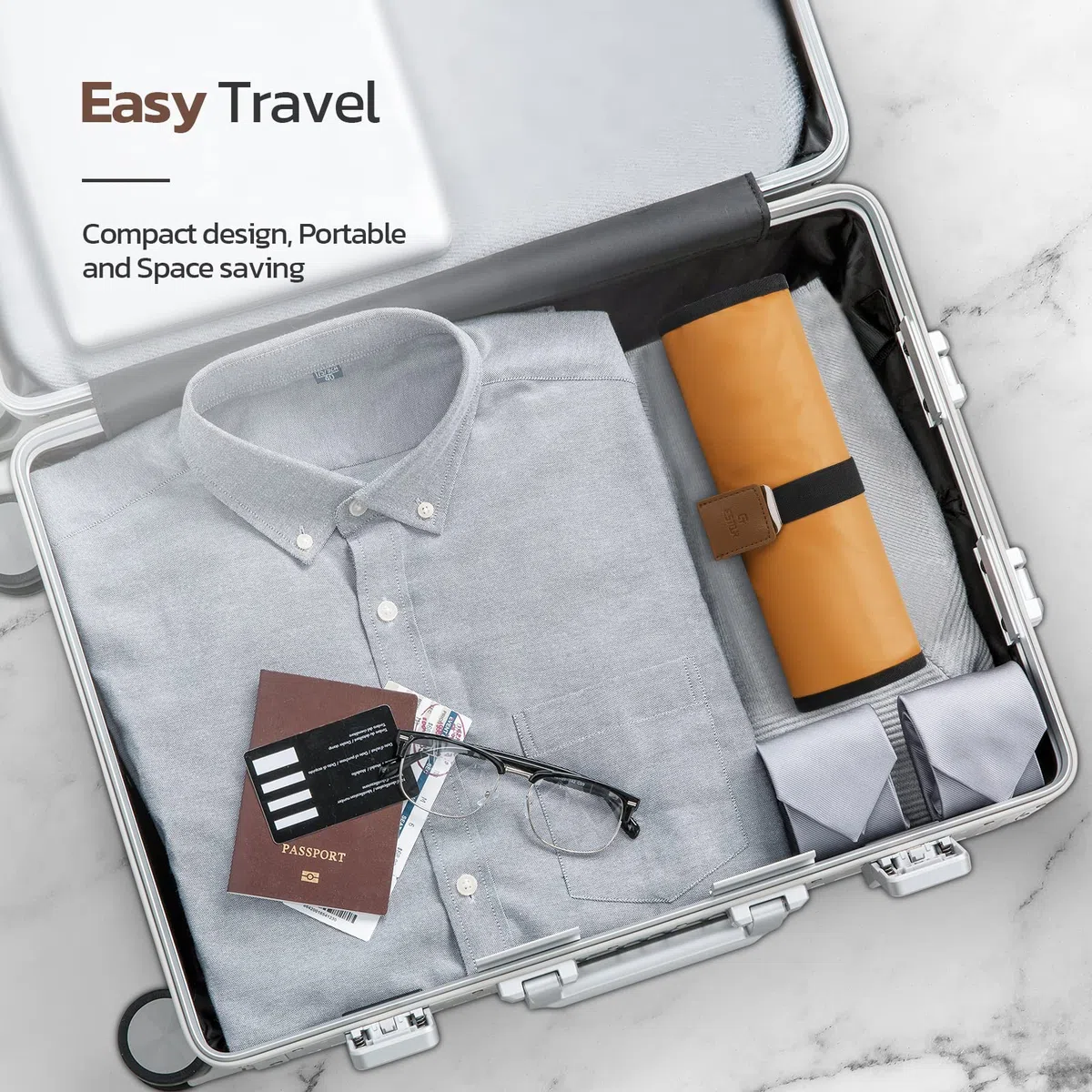Neceser de Viaje para Hombre, Juego Doble Impermeable, Organizador de baño para Kit de Afeitado, higiene, Accesorios de Aseo