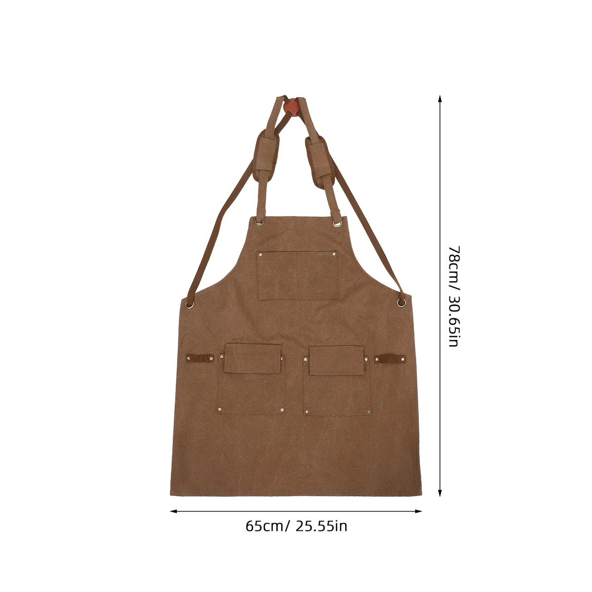 Gatuida Delantal de lona con bolsillo: delantal de trabajo con correas traseras ajustables y múltiples bolsillos para jardinería, carpintería, cafetería, chef, camarera, artista.