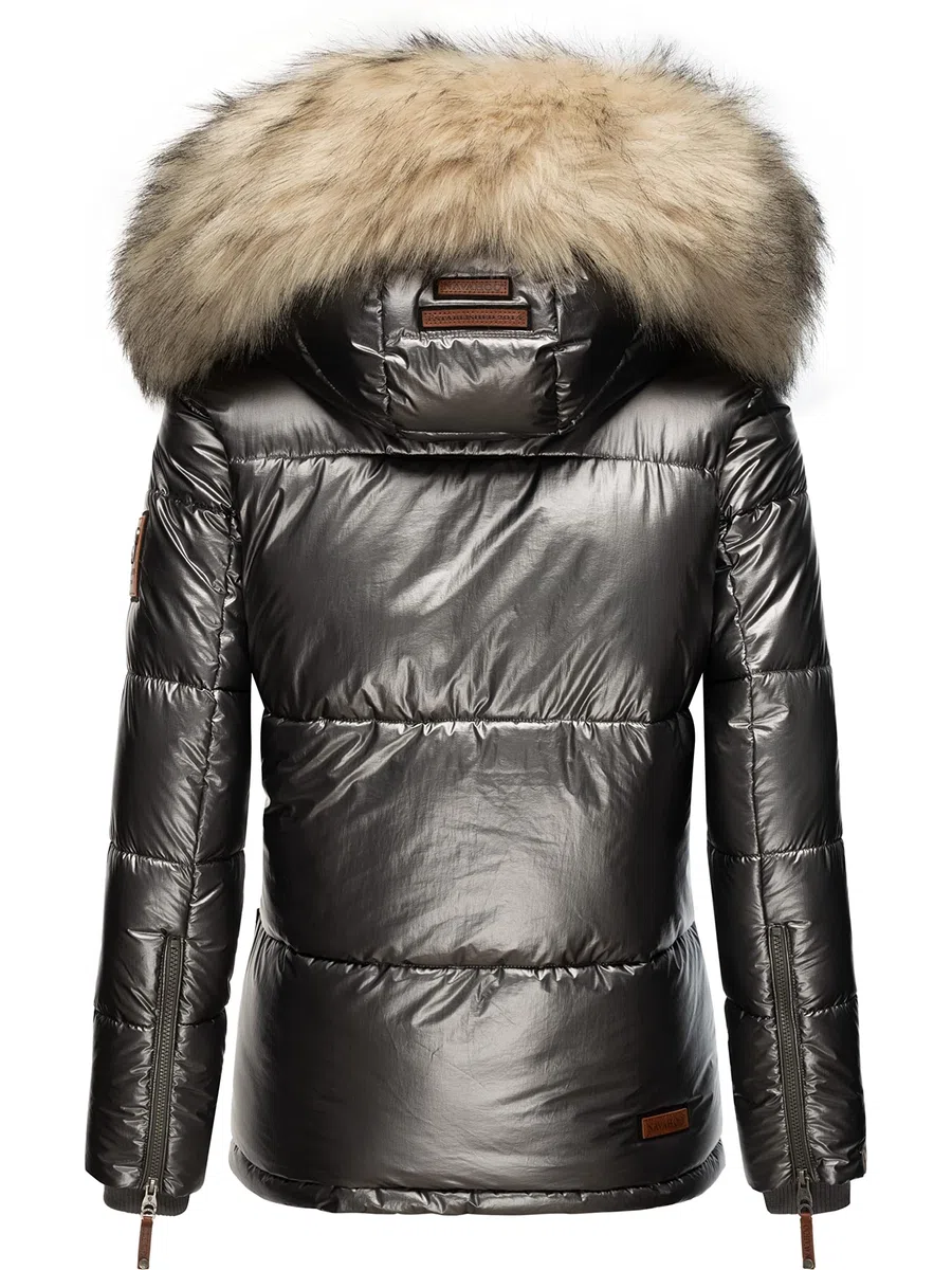 Navahoo Tikunaa - Chaqueta de invierno para mujer, con capucha de piel sintética, tallas XS-XL