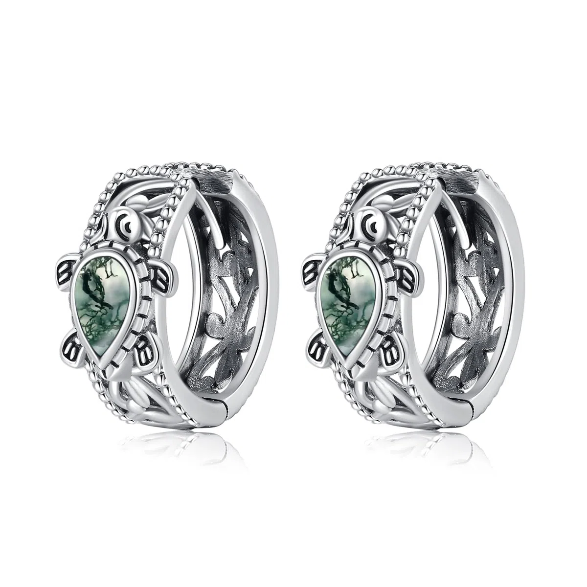 AOVEAO Pendientes de plata de ley 925 con diseño de tortuga, elefante, colibrí, flamenco, hipoalergénicos, joyería diaria para mujeres y niñas