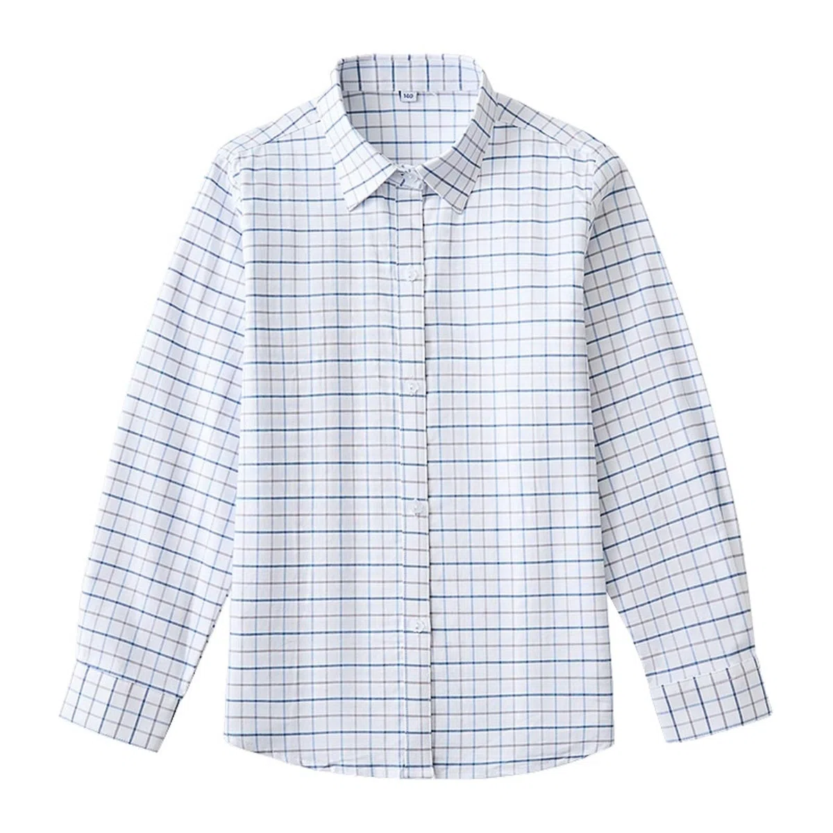 Camisa a cuadros de manga larga con botones para niñas, para la escuela, clásica, transpirable, suave, casual