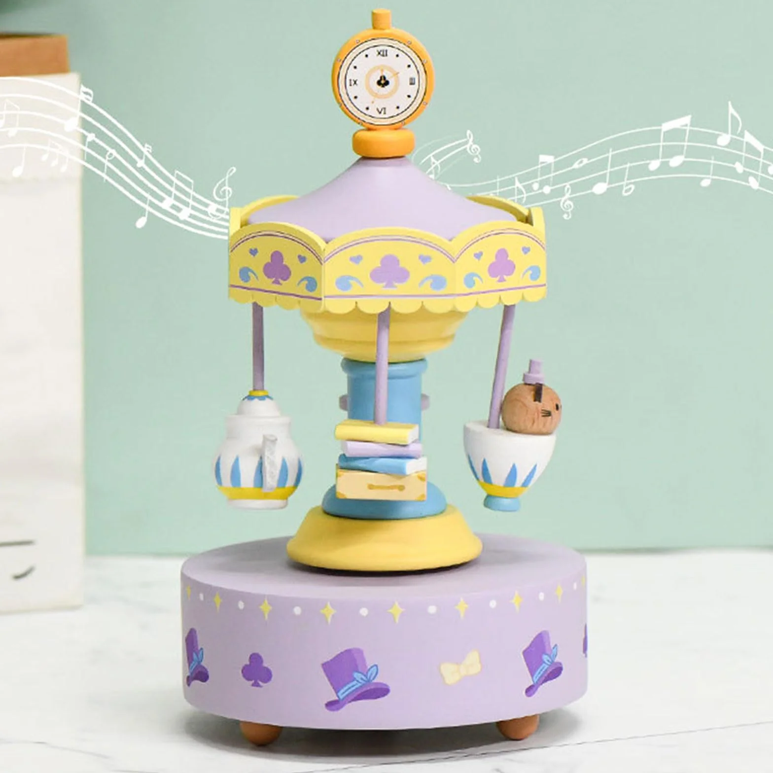 Encantadora caja de música para decoración de dormitorio y regalo de Año Nuevo, decoración de habitación infantil