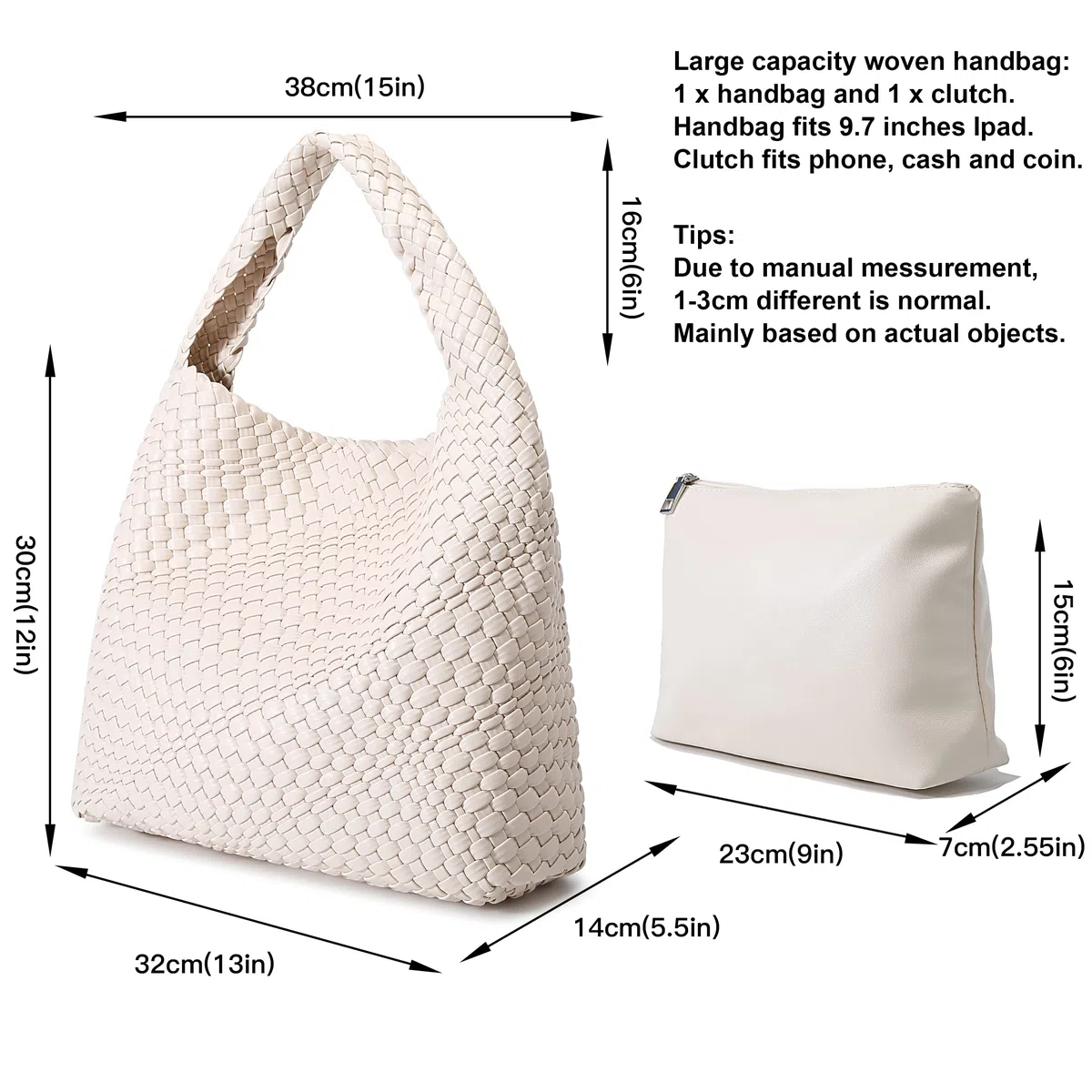 Queenoris 1134 - Bolsa de mano, bolsa de hombro, bolso de mano Mujer