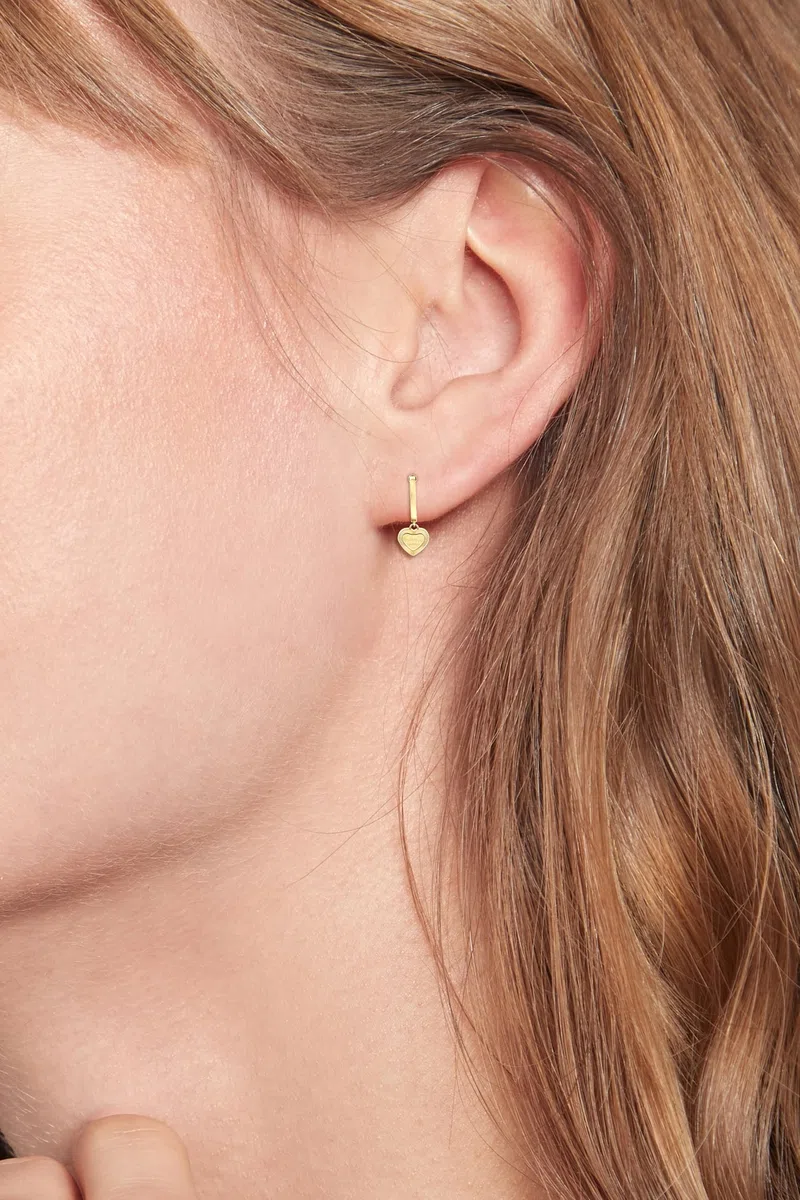 Tommy Hilfiger 2781014 - Pendientes de aro para mujer de acero inoxidable con baño de oro amarillo