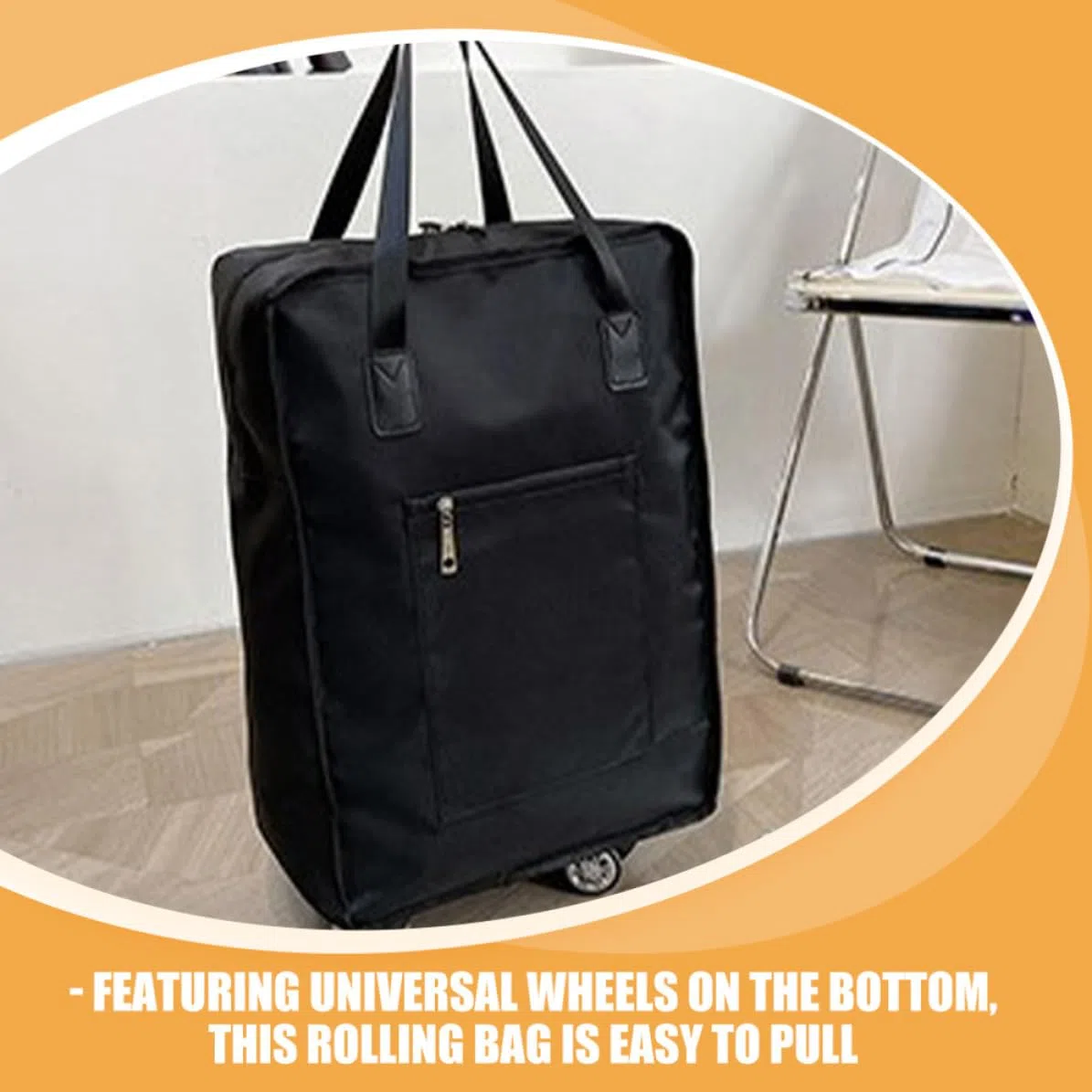 Didiseaon Bolsa y Ruedas Giratorias de Gran Capacidad de Tela Oxford de Equipaje Diseño Liviano y Almacenamiento para Viaje Portátil