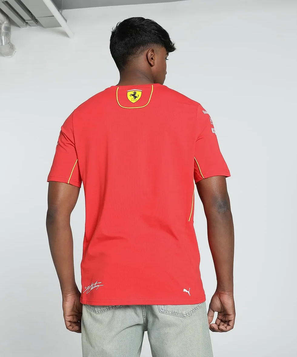 PUMA Camiseta Charles Leclerc Scuderia Ferrari 2024 para Hombre - Rojo Quemado