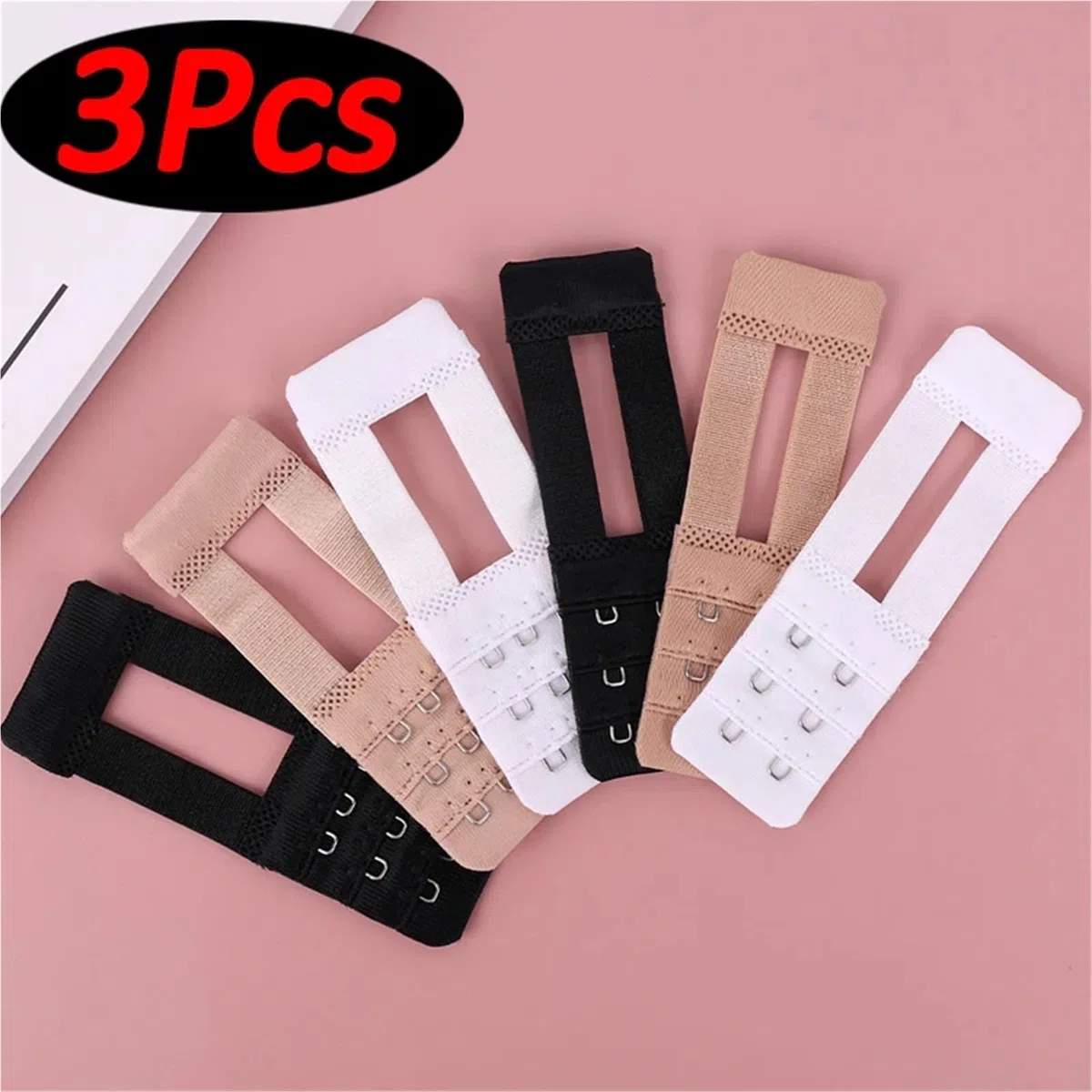 Extensor de Sujetador, 3 Piezas, Extensores Correa Nailon, extensión Hebilla Filas Ganchos for Mujer, Ajuste cómodo