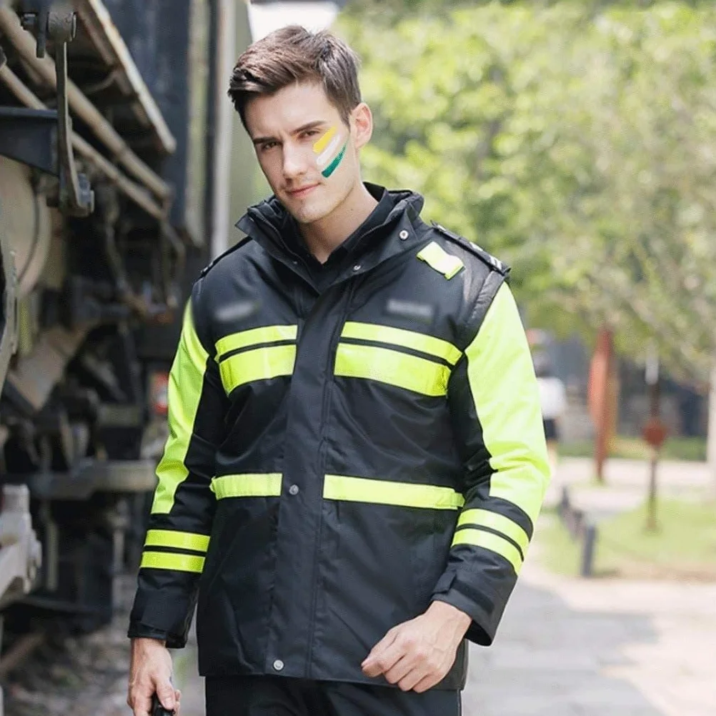 Hola Víctor, Chaleco reflectante de tela Oxford invierno, negro, varios tamaños(Coat,XL)