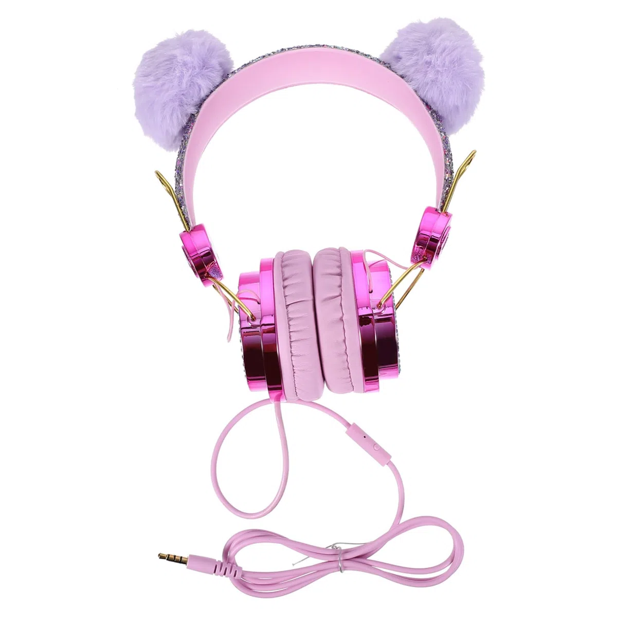 2piezas Auriculares Infantiles De Orejas De Peluche Cancelación De Diadema Ajustable y Estéreo