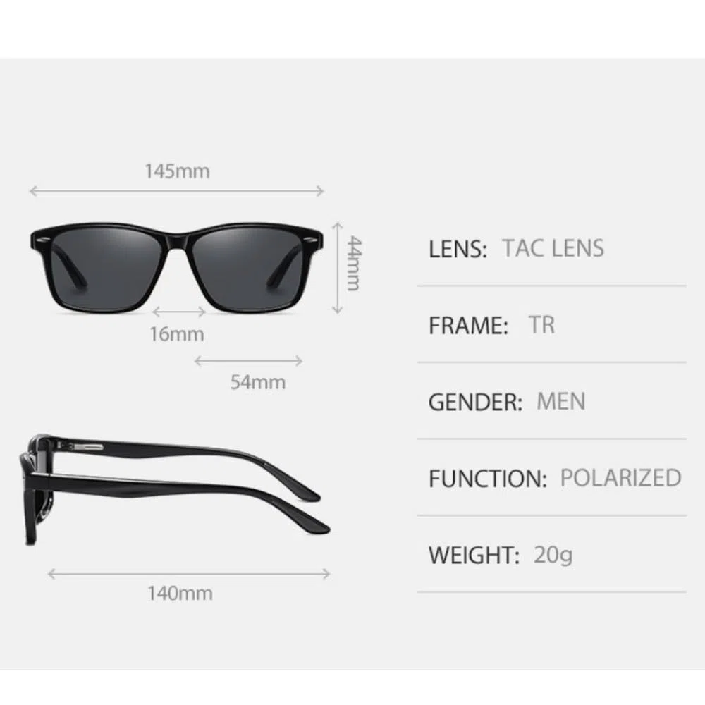 Gafas polarizadas con protección UV400, montura TR90, para exteriores, con protección antirreflejos y efecto de sol.