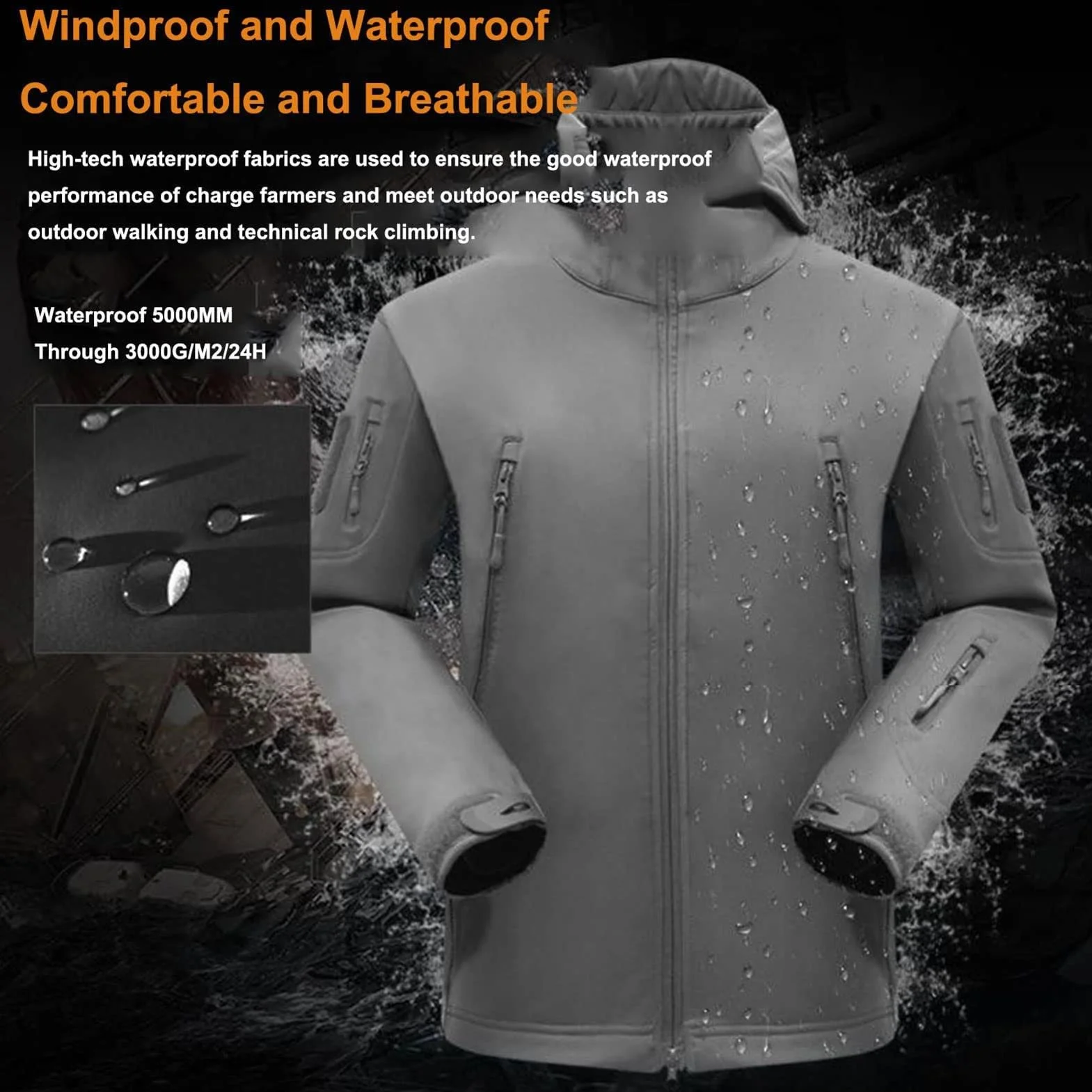 Conjunto de chaqueta y pantalón táctico para hombre, uniforme militar de camuflaje impermeable, traje militar de combate militar para actividades al aire libre