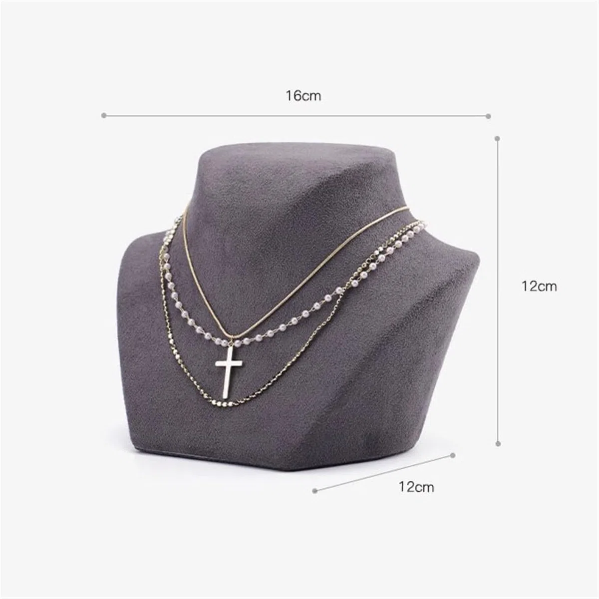 Expositor de Joyas, Collares, Busto, Soporte Tridimensional Independiente para Colgantes, Cadenas, gargantillas y medallones, Organizador de Almacenamiento para niñas y Mujeres.