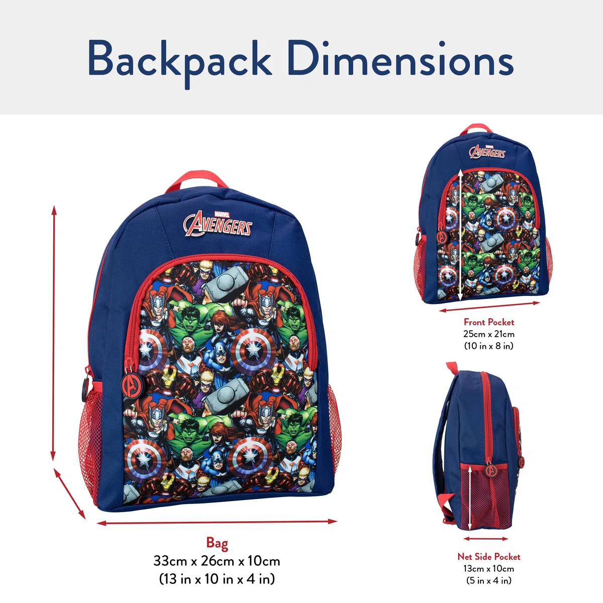 Marvel Mochila Mochila Vengadores | Mochila Escolar Niño | Superheroes | Azul Una Talla