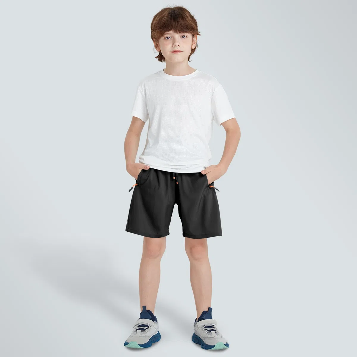 Pantalones cortos de secado rápido para niños, atléticos, para correr al aire libre