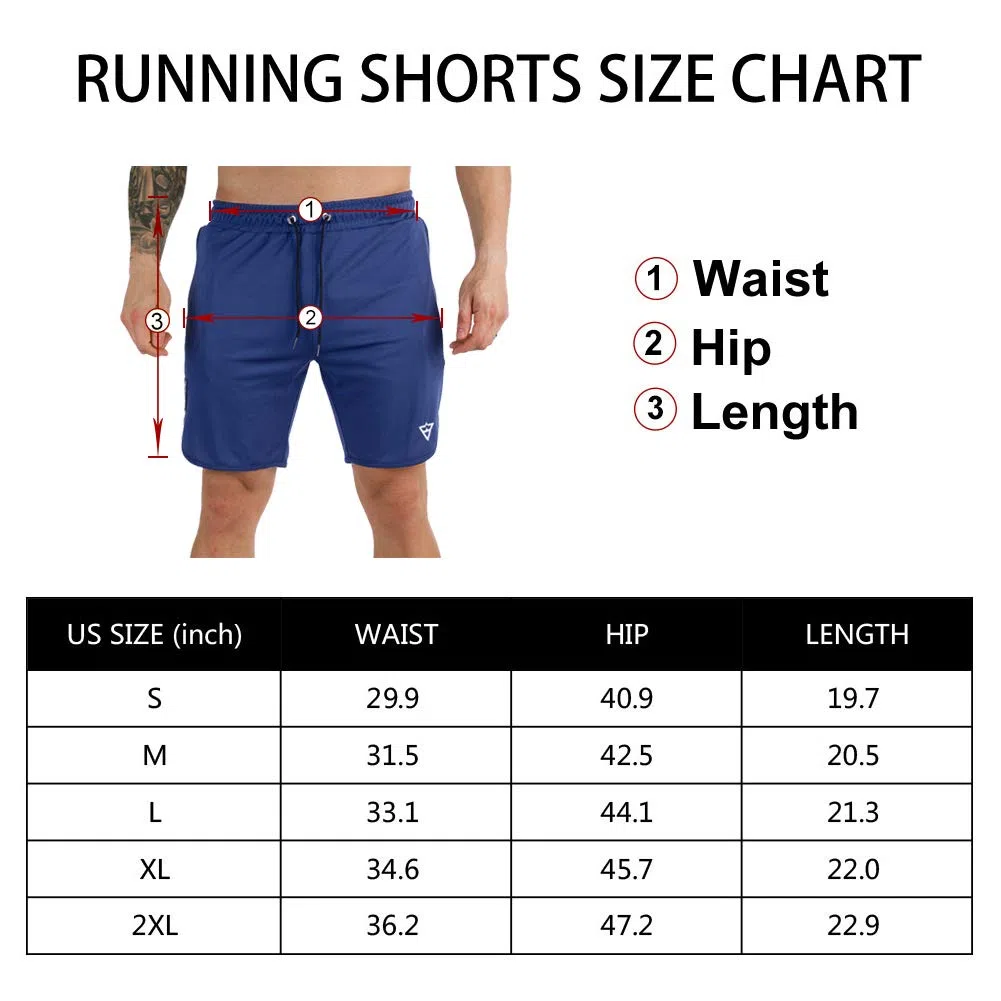 Wangdo Pantalones cortos de correr para hombre de 7 pulgadas con bolsillo con cremallera para gimnasio y atletismo