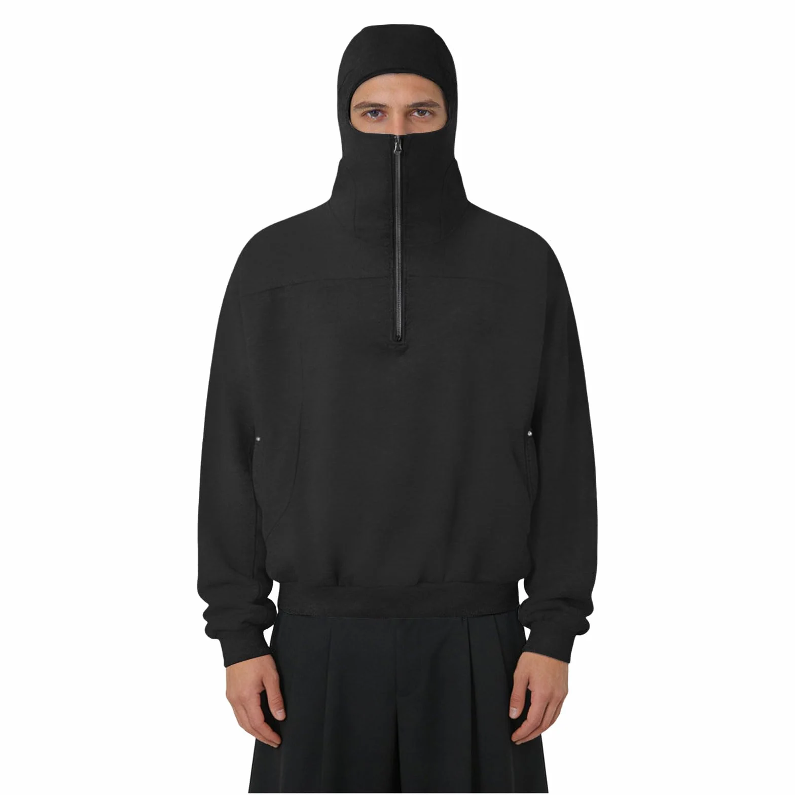 Pasamontañas Deportivo para Hombre Sudaderas Oversize con Cremallera Y Pasamontañas Sudadera con Capucha Sudadera para Hombre Capucha Y