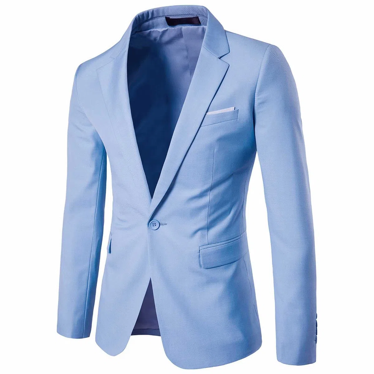 Chaqueta de traje para hombre, abrigos de botonadura simple, cuello abatible, chaquetas ligeras casuales con bolsillos