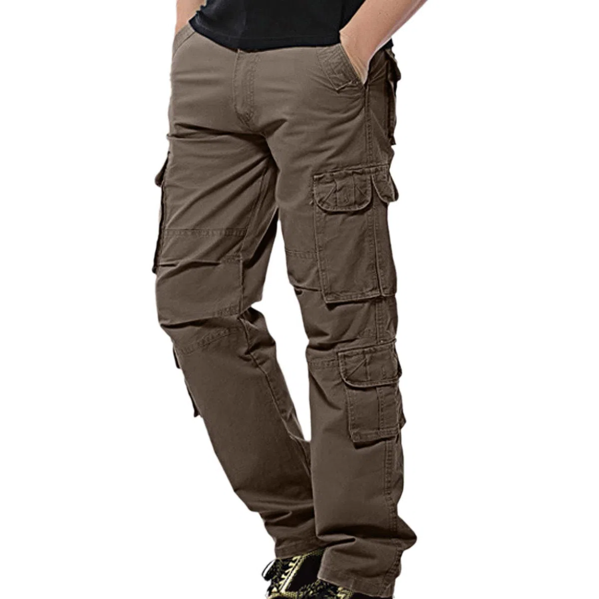 Pantalones cargo de algodón para hombre, pantalones chinos holgados, pantalones de trabajo, pantalones de trabajo, pantalones cargo para hombre, camuflaje militar, pantalones de trabajo para hombre,