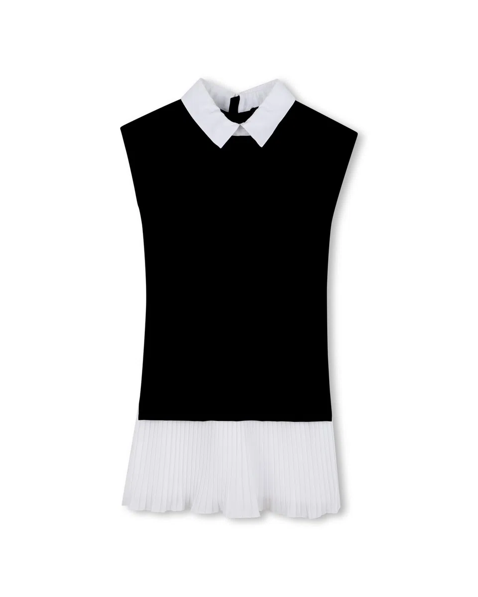 Karl Lagerfeld Vestido para niña, Negro, 16 años