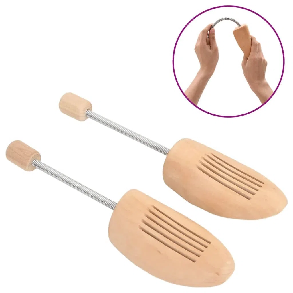 Horma de zapatos de madera maciza Lotus, par 35-38, ajustable, para el cuidado de la forma y almacenamiento sin arrugas, con absorción de humedad y agradable aroma