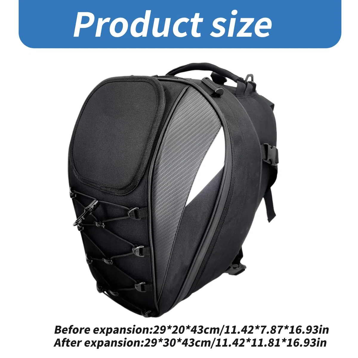 Bolsa Trasera Casco Almacenamiento Multiusos Mochila de Equitación para Asientos Traseros Gran Capacidad Impermeable Para El Trabajo Diario
