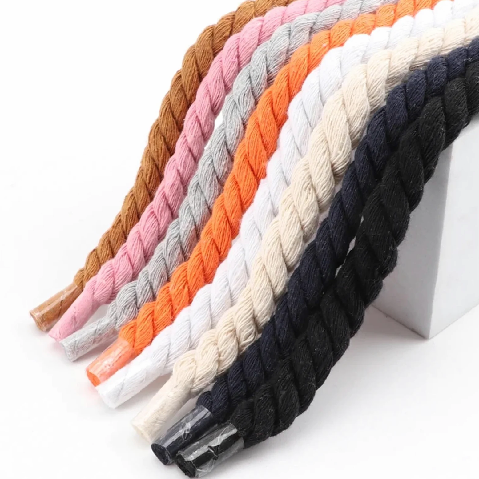 5 pares de cordones redondos algodón 1 cm grosor for zapatillas running Para Zapatillas Deportivas