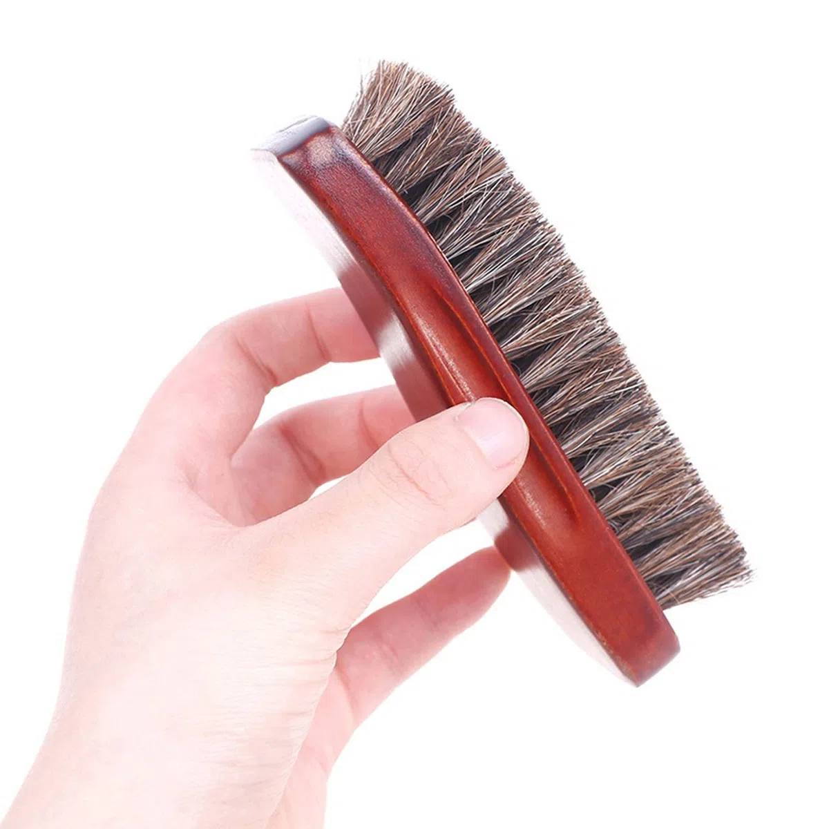 QUNINE Cepillo de Limpieza de Madera Natural para Zapatos, Cepillo para Botas, Cuidado, Limpieza, Brillo, Cepillo para pulir