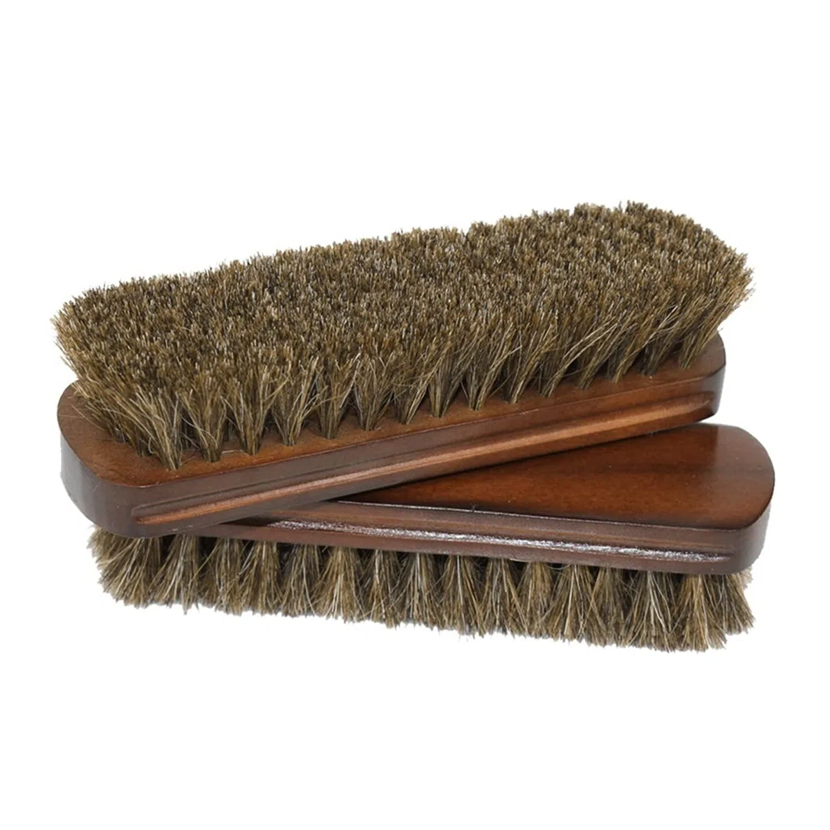 QUNINE Cepillo para Zapatos, Cepillo para pulir Zapatos de Crin, Cepillo para pulir Mango de Madera con Botas y Zapatos