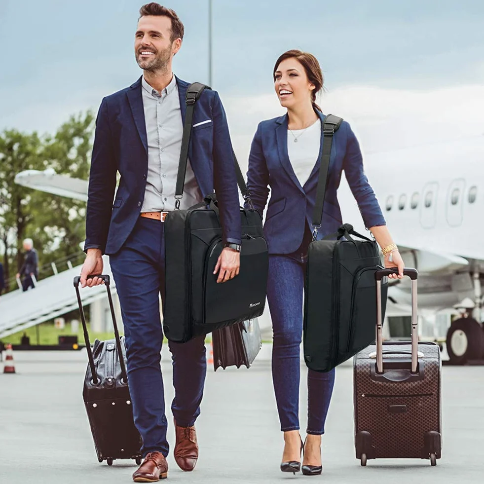 MODOKER Bolsa de Ropa de Equipaje con Correa para el Hombro, Bolsa de Transporte para Colgar Maleta, Bolsas de Ropa para Hombres y Mujeres, Viajes de Negocios