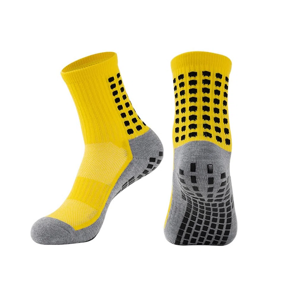 2/4 pares de calcetines deportivos para hombre, almohadillas antideslizantes para fútbol, fútbol, baloncesto, correr, senderismo, ciclismo, deportes