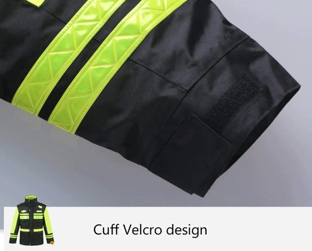 Hola Víctor, Chaleco reflectante de tela Oxford invierno, negro, varios tamaños(Coat,XL)